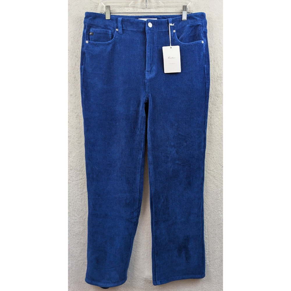 Kancan sz 31 Pants corduroy bootcut navy blue 12/31 stretchy knit 1714